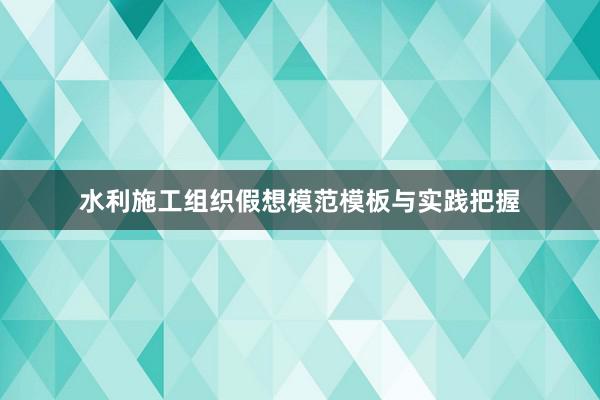 水利施工组织假想模范模板与实践把握